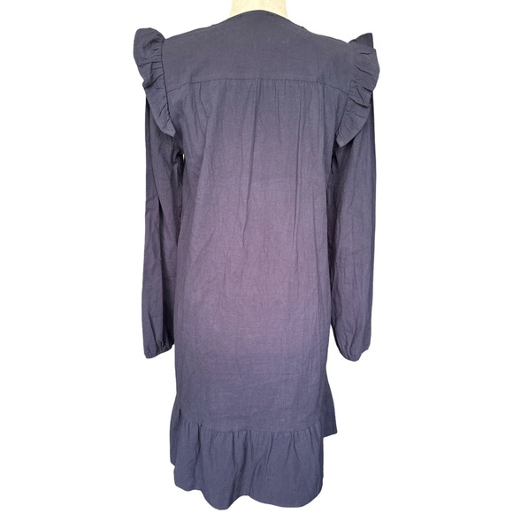 Kirundo |‎ Women’s Embroidered Boho Navy Long Sleeve Mini Dress NWT Size Small - Picture 4 of 9